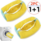 1/2PCS Washing Shoes Bag Cotton Laundry Fluffy Fibers Easily Remove Dirt Washing Bags Anti-Deformation Shoes Clothes Organizer