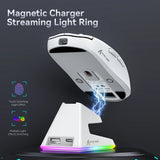 X6 Attack Shark Lightweight Wireless Mouse Up To 26K DPI RGB Backlight Charging Base with Wireless 3 Mode for Laptop Deskbtop