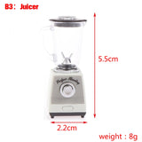 1:12 Dollhouse Miniature Juice Machine Cup Set Coffee Machine Mixer Machine Model Kitchen Doll Electrical Appliance Model Toys