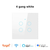 EU/US Smart Switch Alexa RF433 No Neutral Tuya Control Works With Google 1/2/3 Gang Smart Life Home Light WiFi Touch Switches