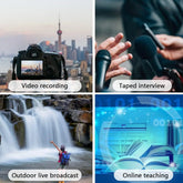 Mini Lavalier Microphone Portable Live Streaming Shooting Interview Mini Wireless Microphone with Clip for Video Recording