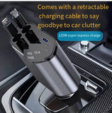 USB-C Retractable Car Charger