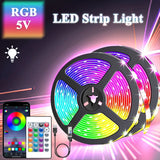 1/3/5M LED Strip Lights for TV ,Bluetooth USB TV Backlight Kit with Remote,5050SMD 5V RGB LED Lamp Tape for Home Decor Lighting