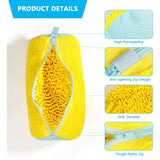 Durable Shoe Washing Machine Bag for All Shoe Types-Yellow with Blue Zipper,Ideal for Sneakers and Casual Shoes,Laundry Wash Bag
