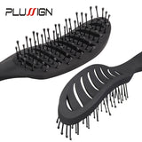 Styling Curly Hair Brush Salon Massager Comb Brush Detangling Drying Brush Anti Static Curved Vent Brush Scalp Massage Comb